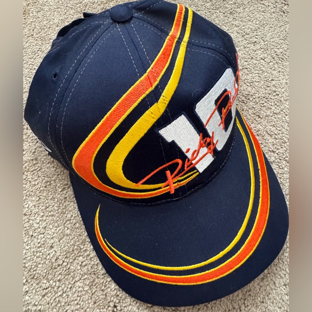 Ricky Rudd Tide NASCAR Hat Navy Blue Cap with Red and Yellow Accents